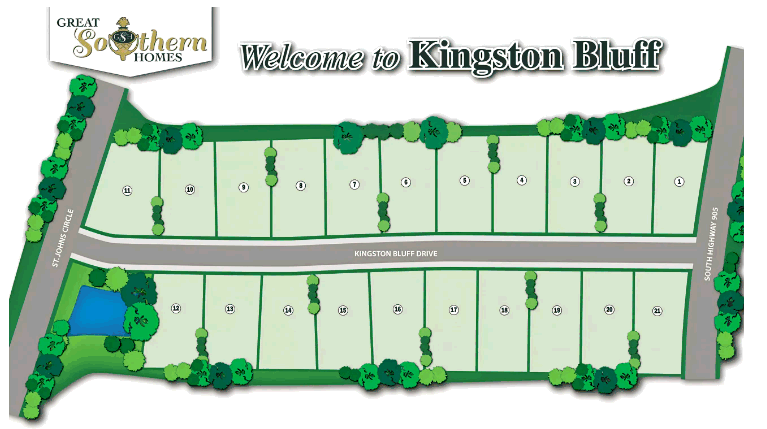 New construction at Kingston Bluff in Longs by Great Southern Homes