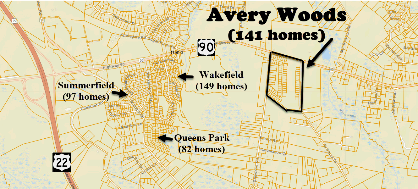 Avery Woods new home community in Longs