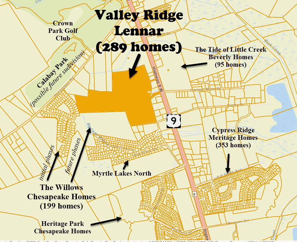 New home community of Vaught Pegram in Longs, SC