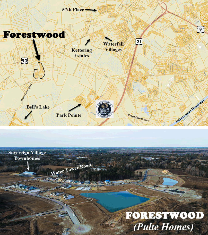 New home commun ity of Forestwood in North Myrtle Beach by Pulte Homes